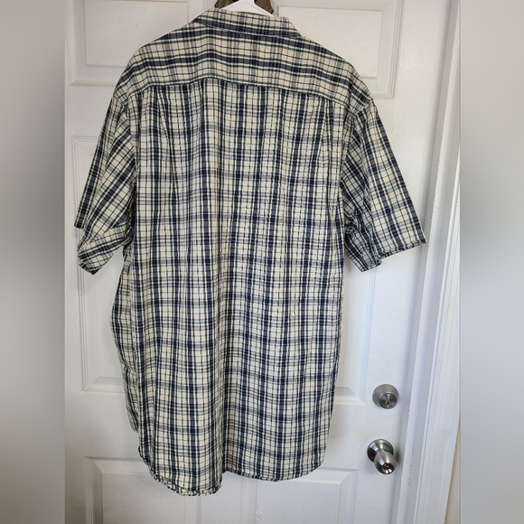 (692) C.E. Schmidt Men's Classic Short Sleeve Work Shirt, Size: 2XLT Color: Blue - Picture 9 of 12